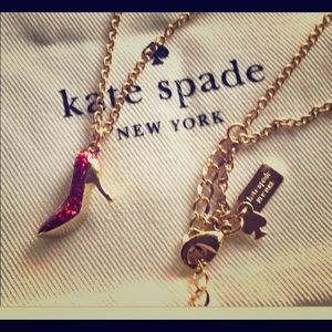 Kate Spade Red High Heel Necklace